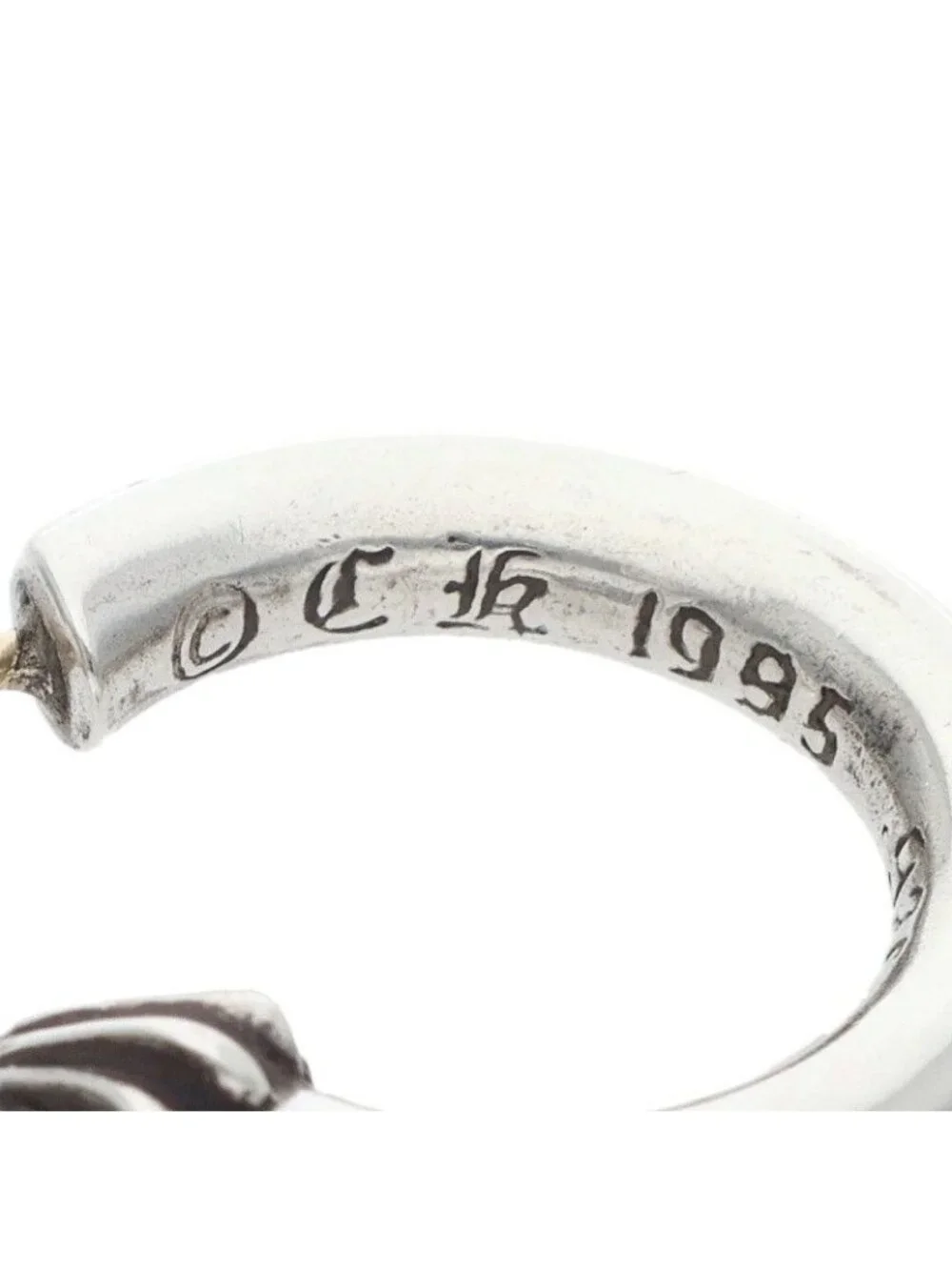 Chrome Hearts Hoop Plain Silver Earrings